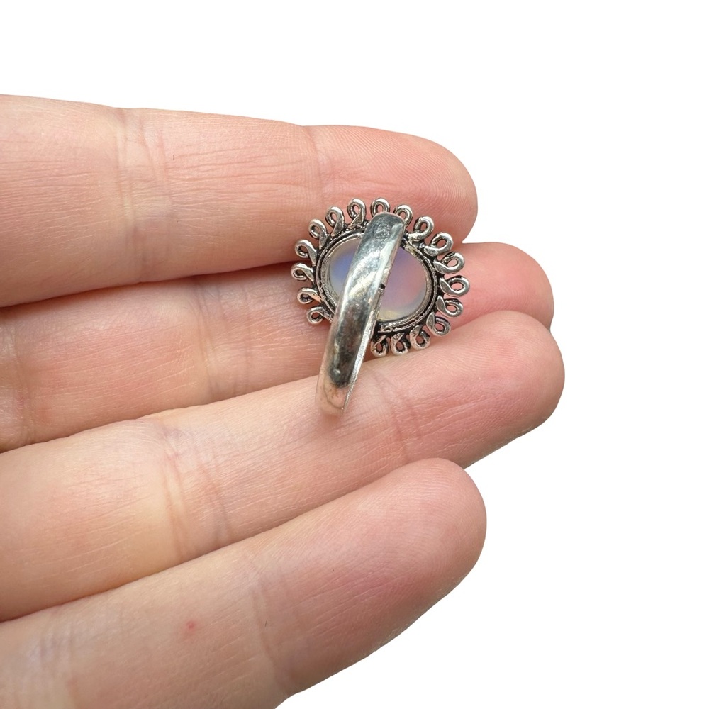 Opalite sterling ring size 6 3/4 - Picture 3 of 4